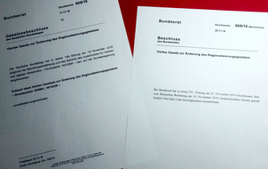Foto vom Text des Gesetzesbeschlusses von Bundestag und von Bundesrat am 25.11.2016